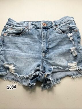 American Eagle Outfitters Shorts Womens 4 Light Blue Distressed Cut Off Denim